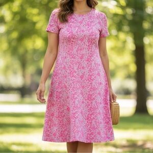 Lilly Pulitzer Cody Short Sleeve T-Shirt Dress Pink Shandy